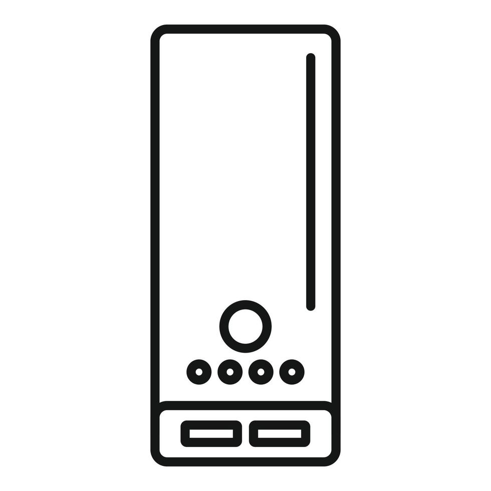 vector de contorno de icono de banco de energía de smartphone. batería del teléfono