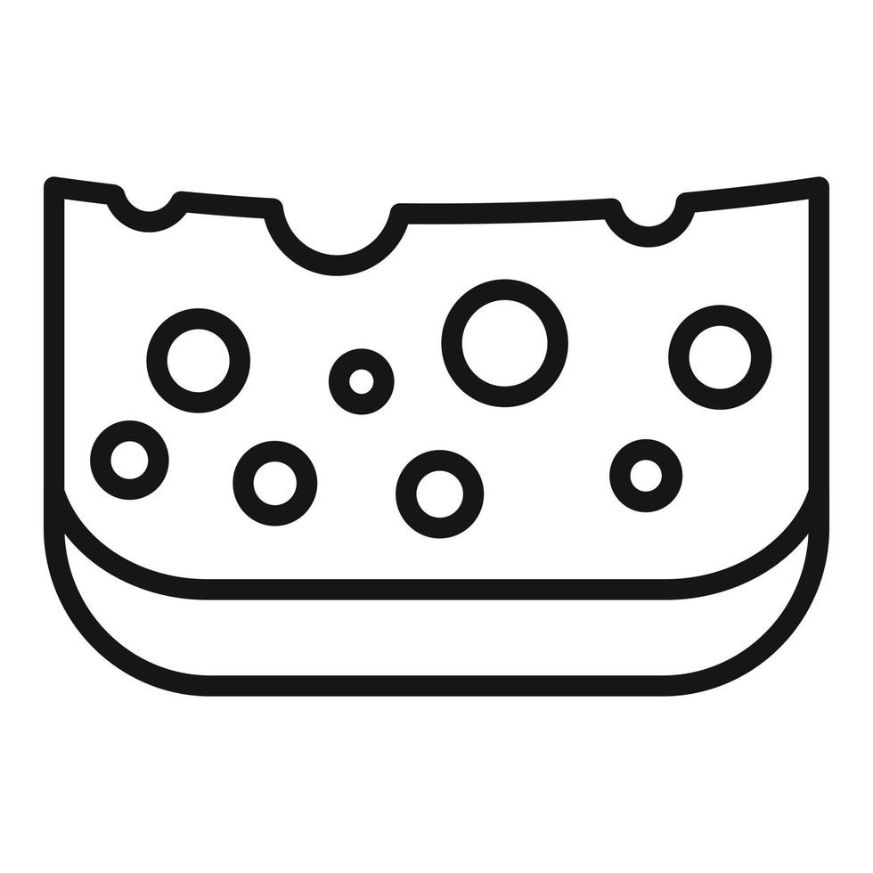 Cow cheese icon outline vector. Food production vector