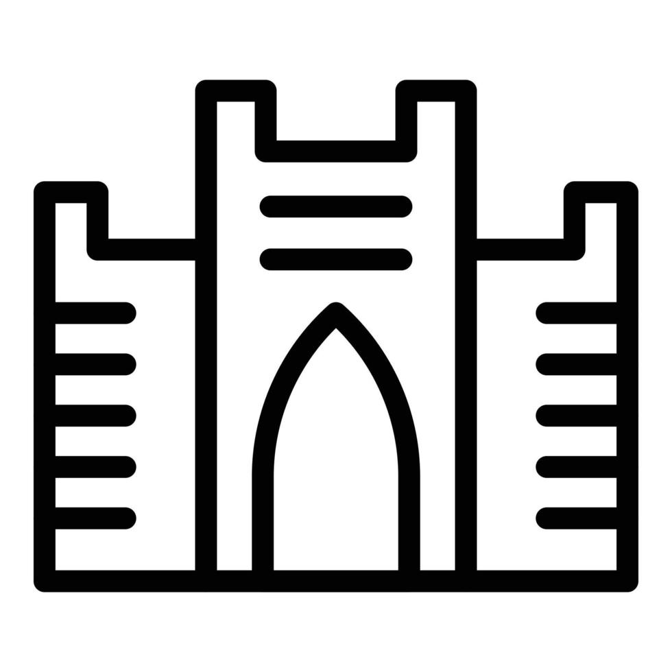 Citadel icon outline vector. City skyline vector