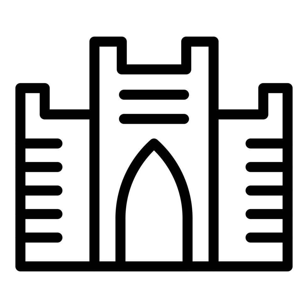 Citadel icon outline vector. City skyline vector