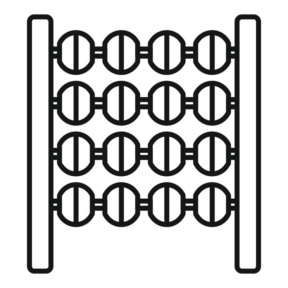 Business abacus icon outline vector. Math calculator vector