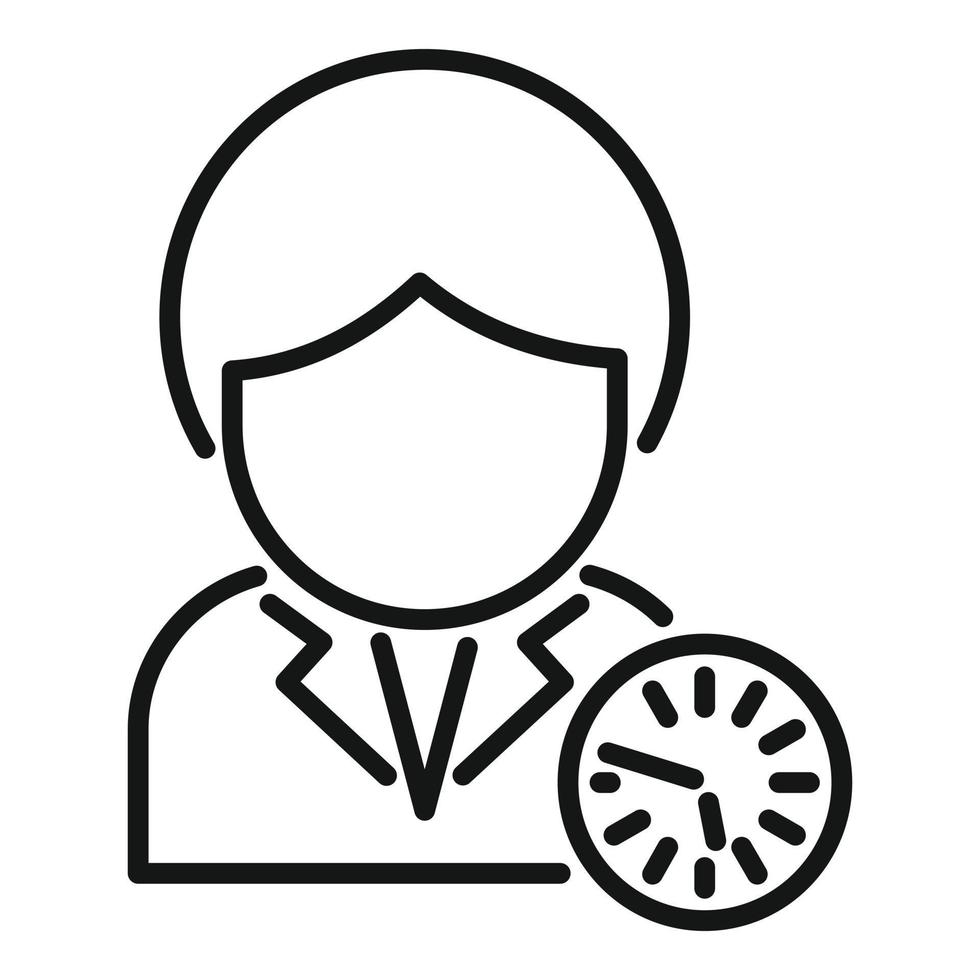 Manager time work icon outline vector. Project control vector