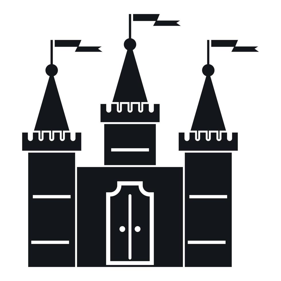 Castle icon, simple style vector