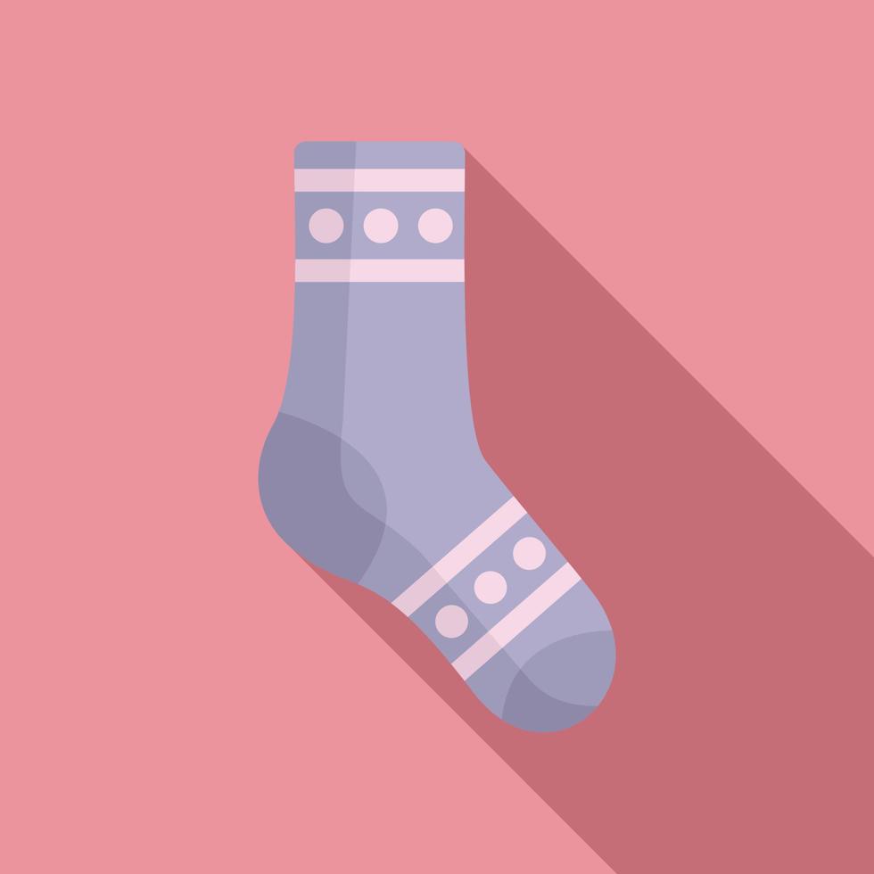 Sport sock icon flat vector. Winter collection vector