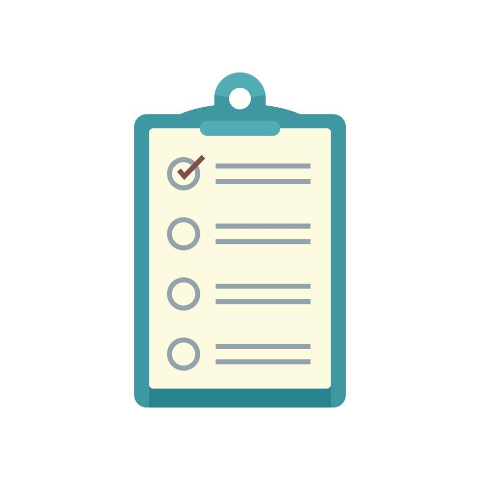 Inventory checkboard icon flat isolated vector