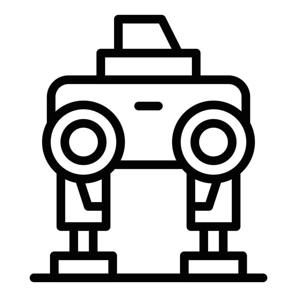 Ai robot icon outline vector. Android child vector