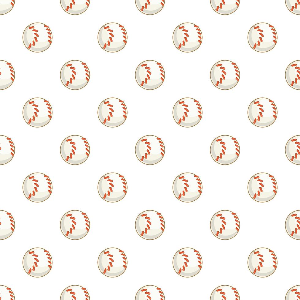 Baseball ball pattern, cartoon style vector