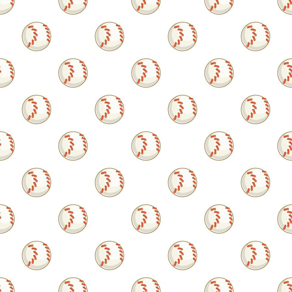 Baseball ball pattern, cartoon style vector