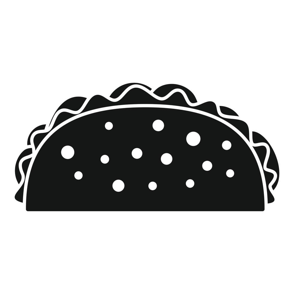 icono de taco de restaurante vector simple. comida mexicana