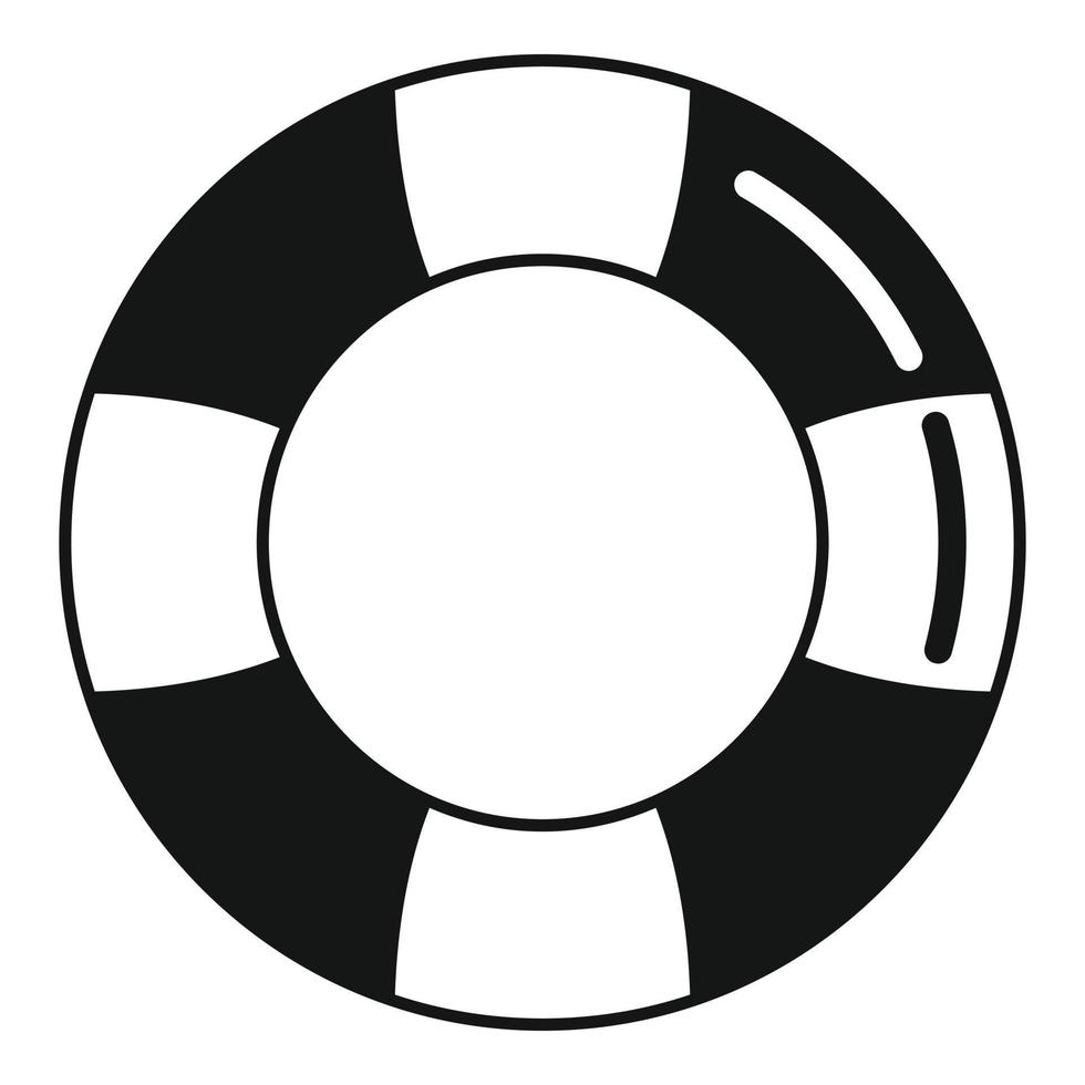 vector simple de icono de aro salvavidas. boya de anillo
