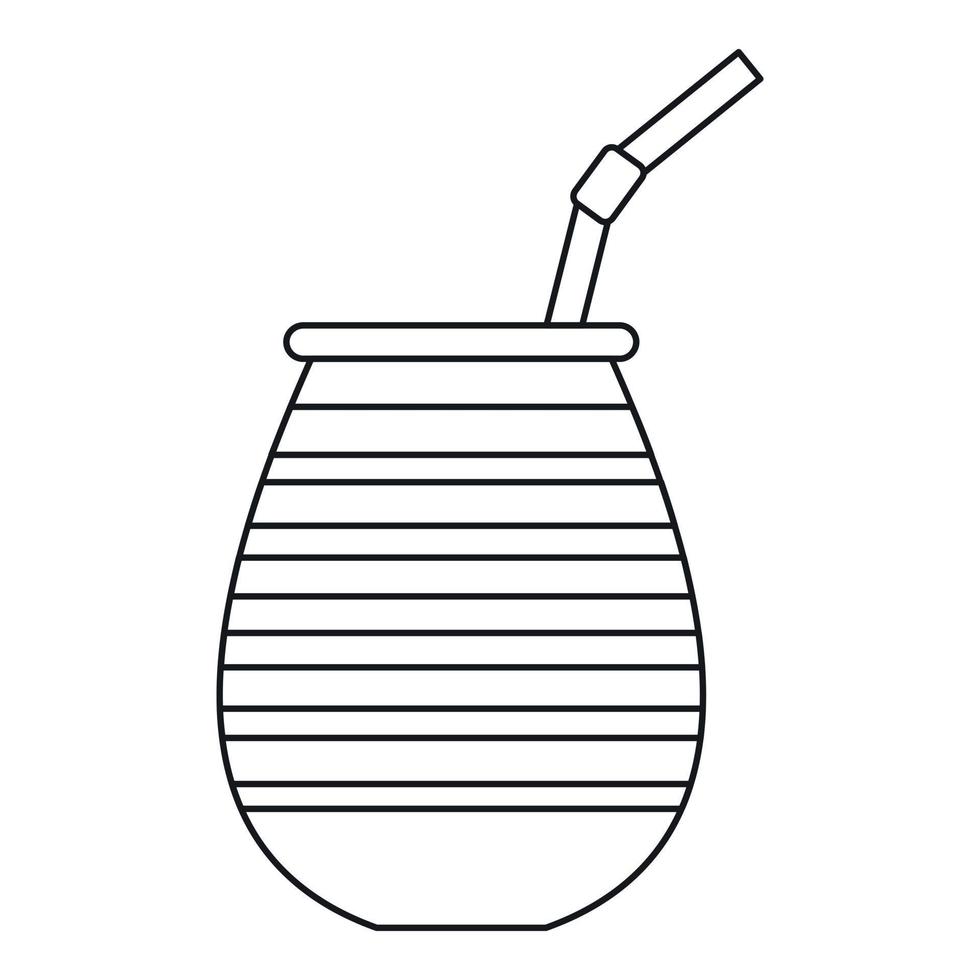 taza de té llamada chimarrao, utilizada para el icono mate vector