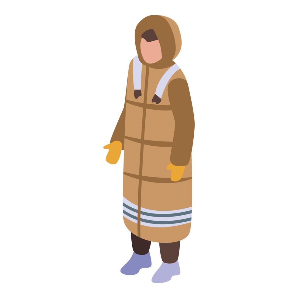 Alaska person icon isometric vector. Arctic eskimo vector