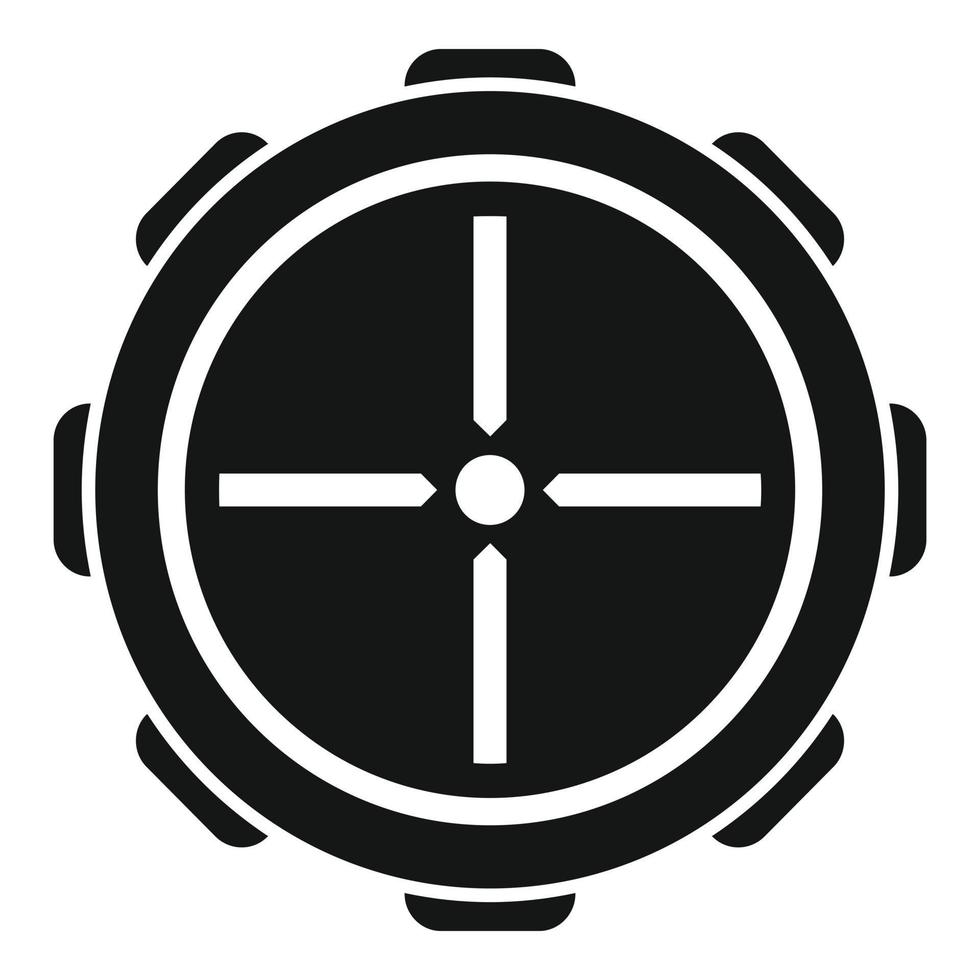 Telescopic cross icon simple vector. Rifle scope vector