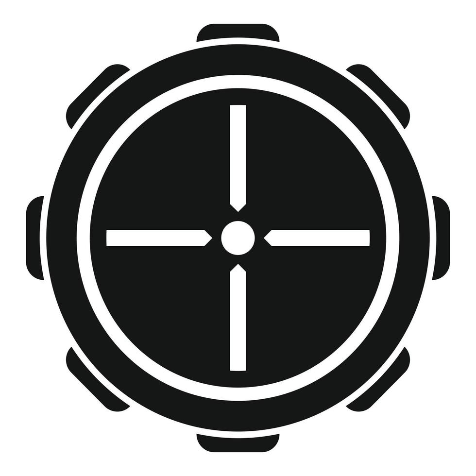 Telescopic cross icon simple vector. Rifle scope vector