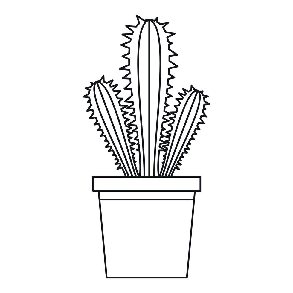 Trichocereus candicans icon, outline style vector