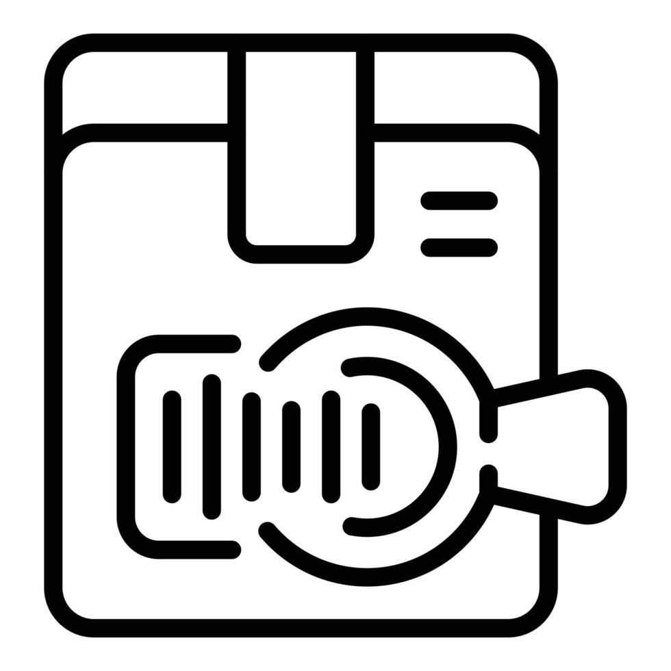 Scan water parcel icon outline vector. Service delivery vector