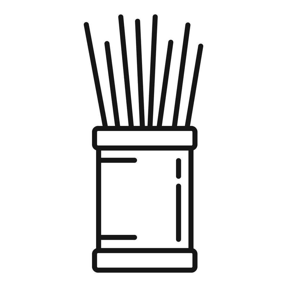 Food toothpick box icon outline vector. Tooth stick vector