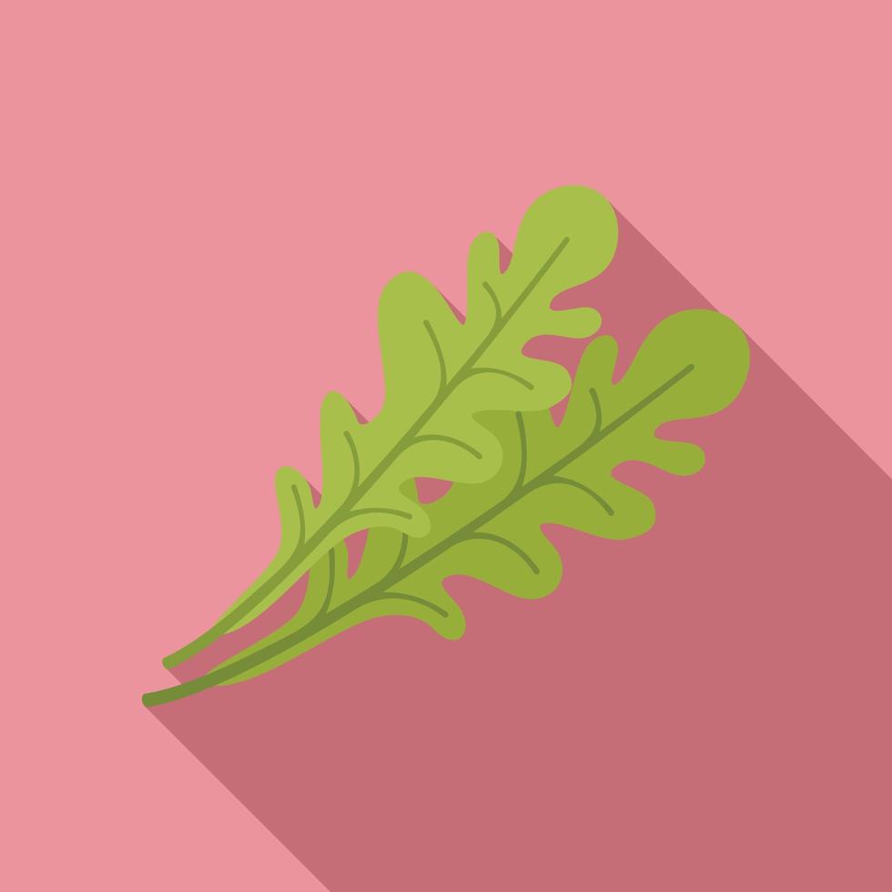 vector plano de icono de hoja de rúcula. ensalada de rúcula