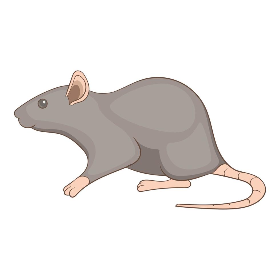 Rat icon, cartoon style vector