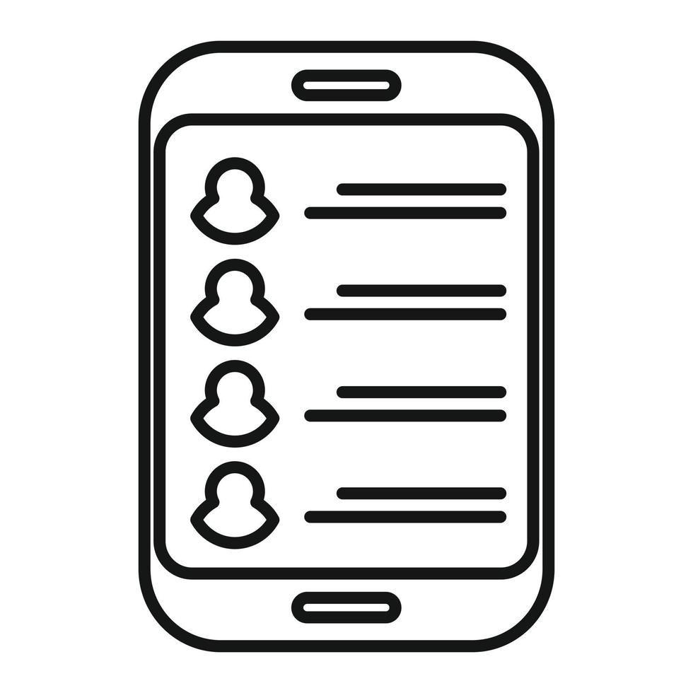 Forum call icon outline vector. Online business vector