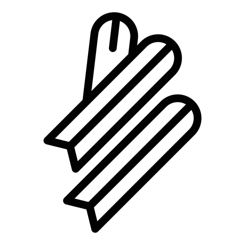 Restaurant churro icon outline vector. Chocolate food vector