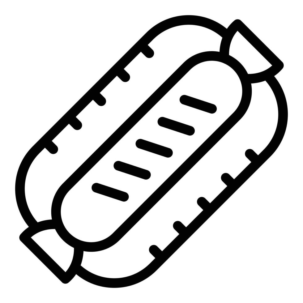 Bavarian sausage icon outline vector. Germany food vector