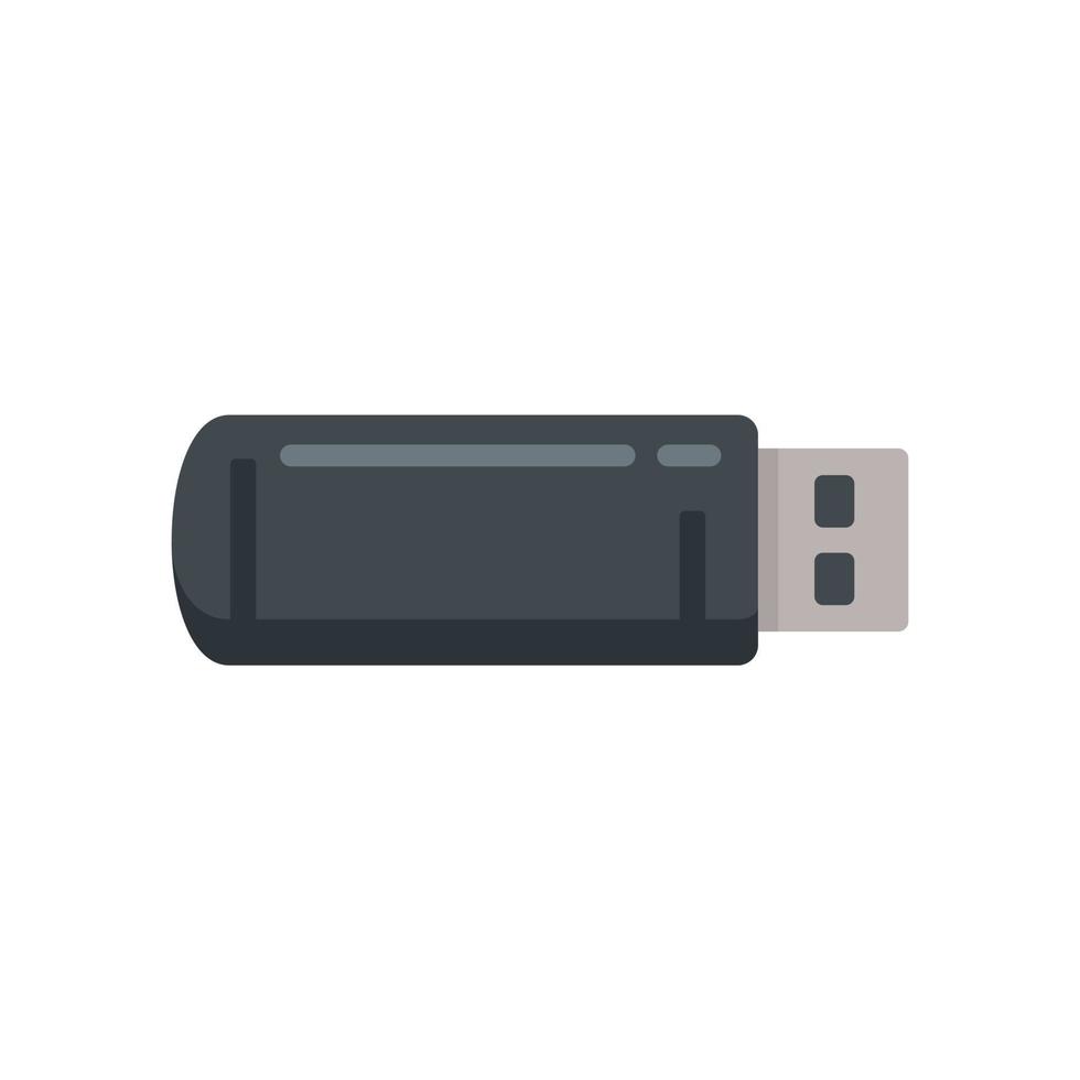 Usb flash icon flat isolated vector