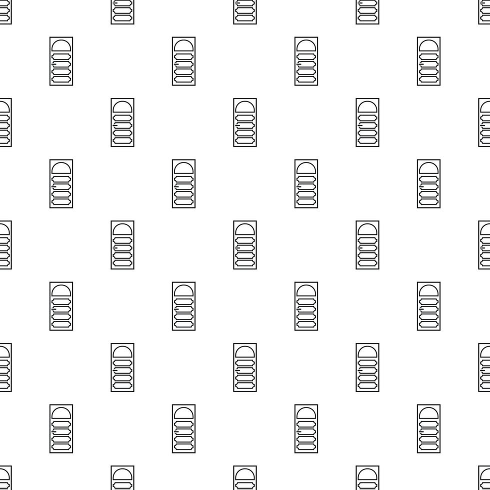 Wooden door and arched glass pattern, simple style vector