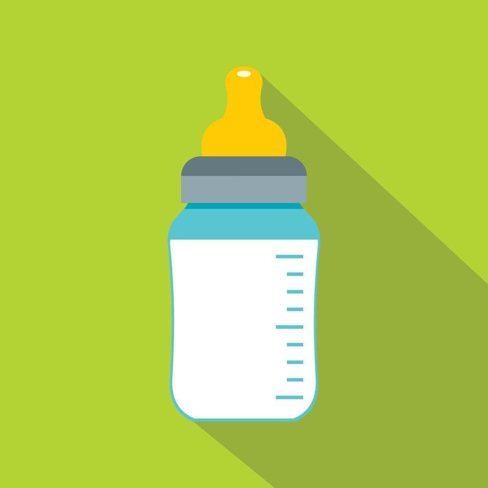 Feeding bottle icon, flat style vector