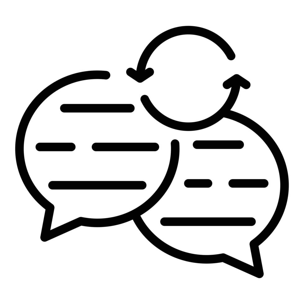 Update chat icon outline vector. Online report vector
