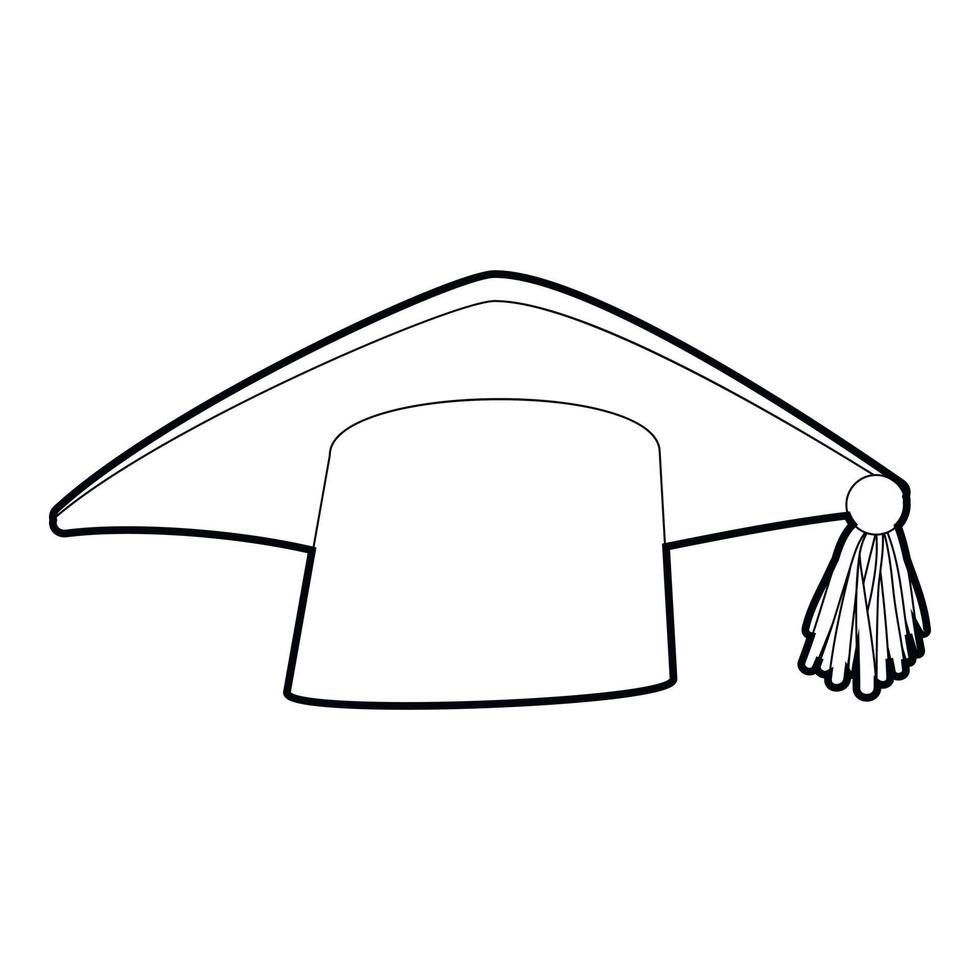 Graduation cap icon, isometric 3d style vector