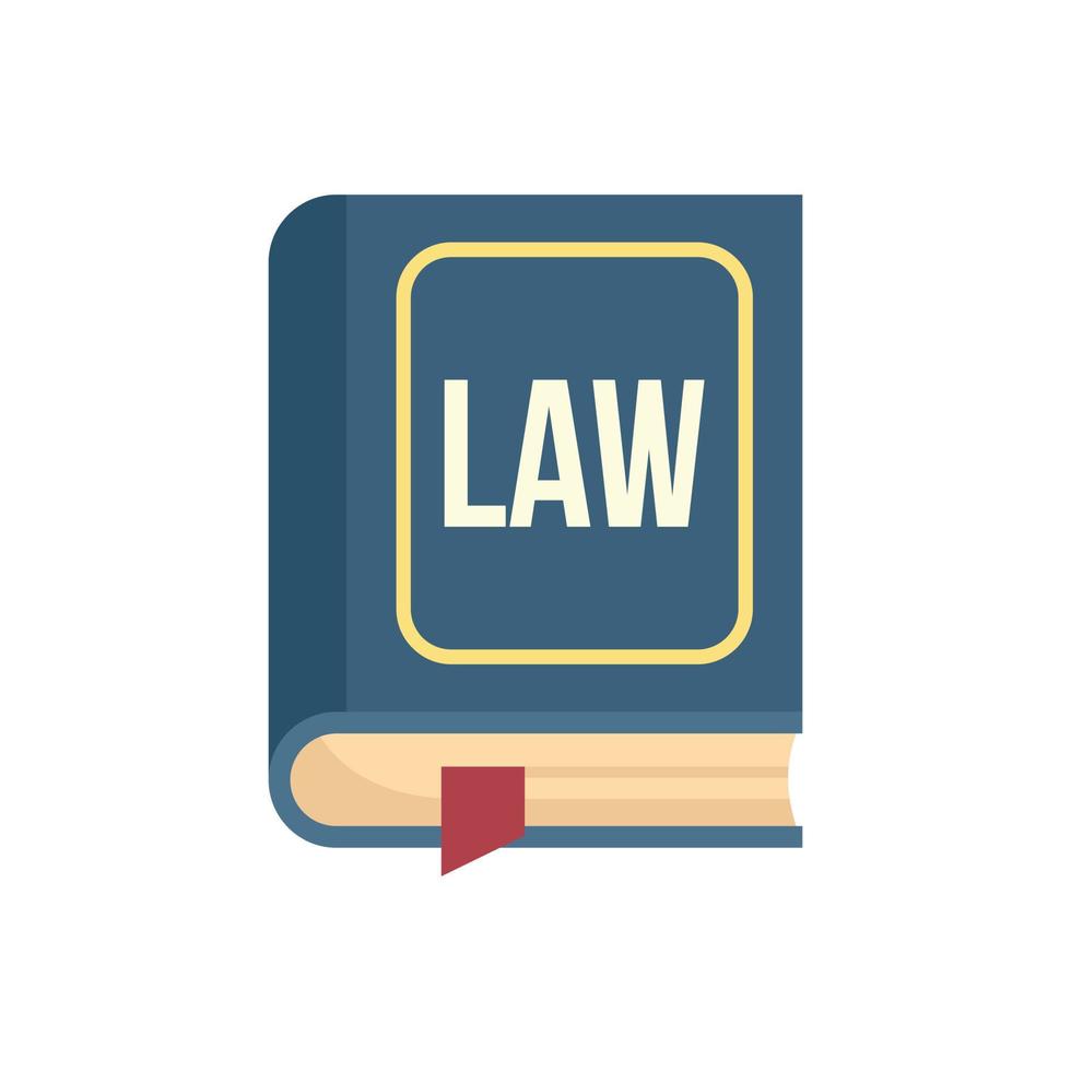 Law book icon flat isolated vector
