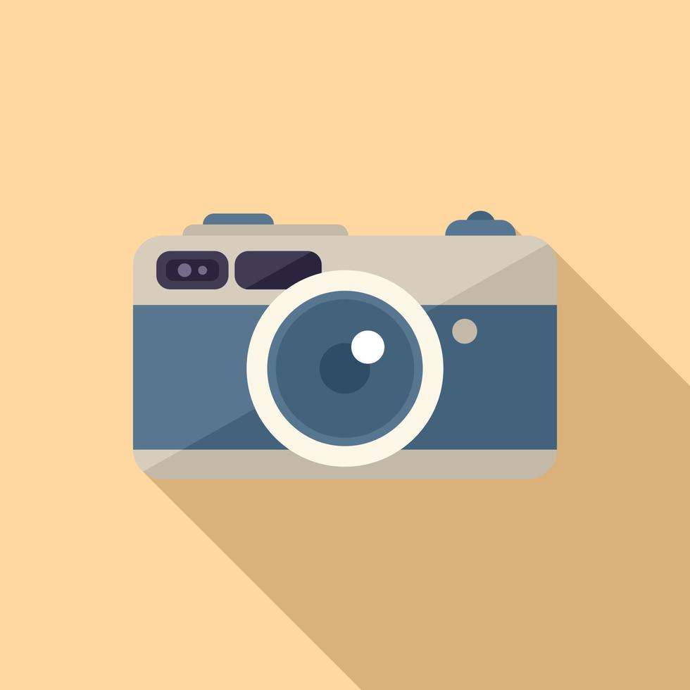 Event camera icon flat vector. Time manager vector