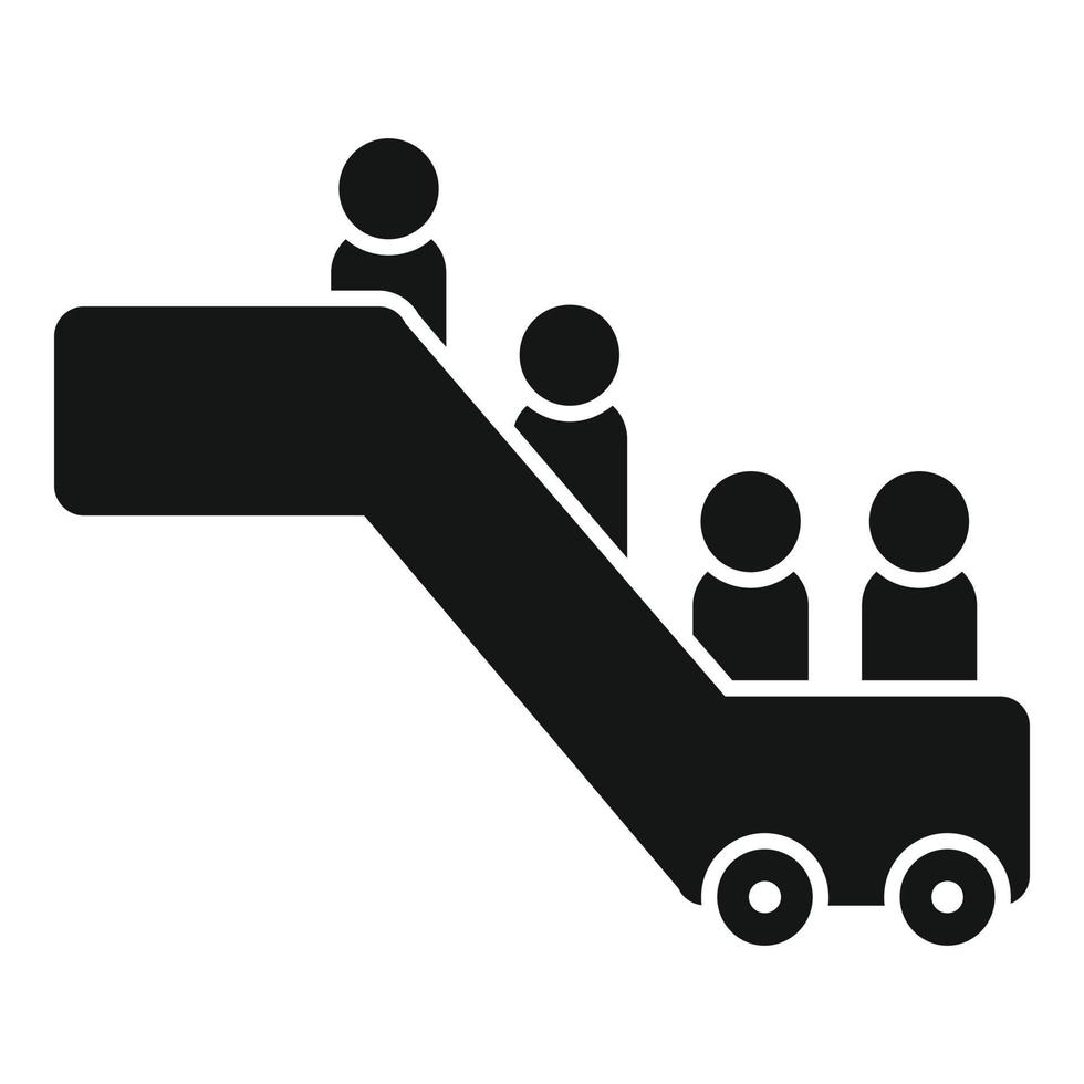 icono de carro de escaleras de pasajeros vector simple. viaje en avion
