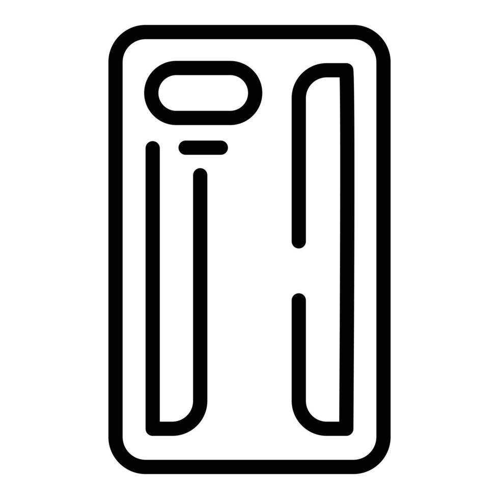 vector de contorno de icono de caja de teléfono inteligente de pantalla. cubierta de teléfono