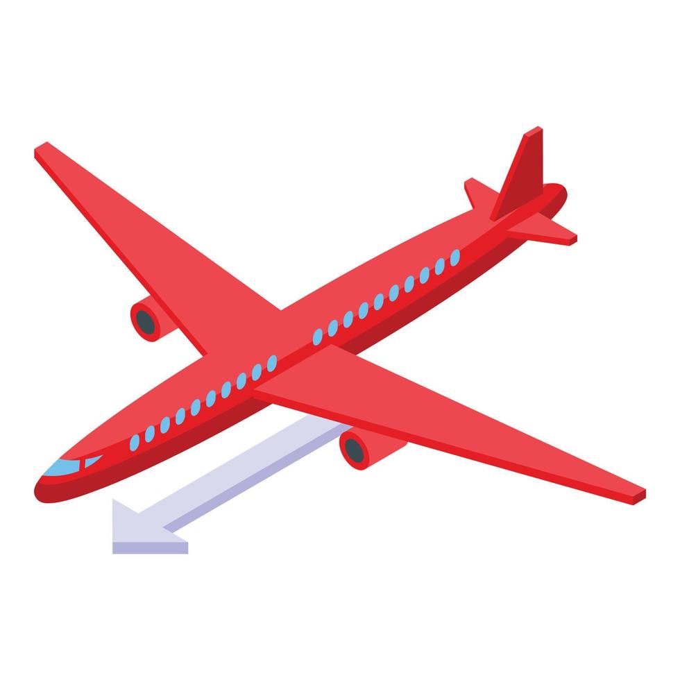 Air travel icon isometric vector. World map vector