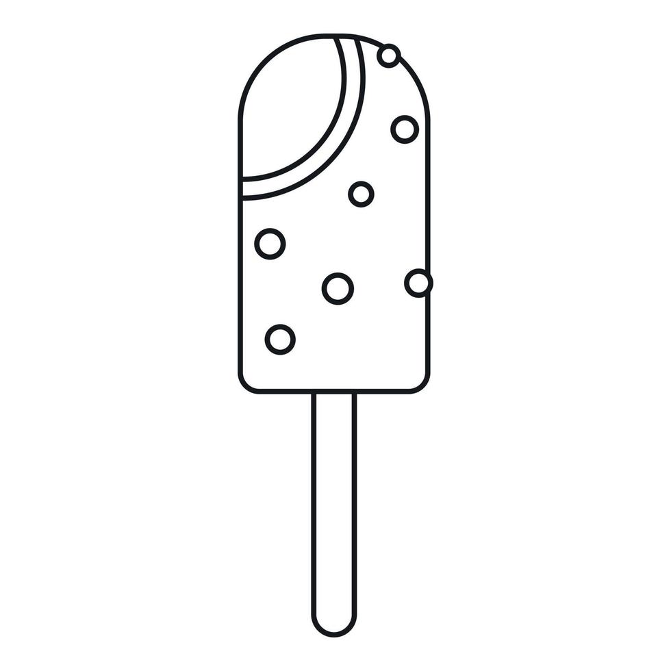 Ice cream icon, outline style vector