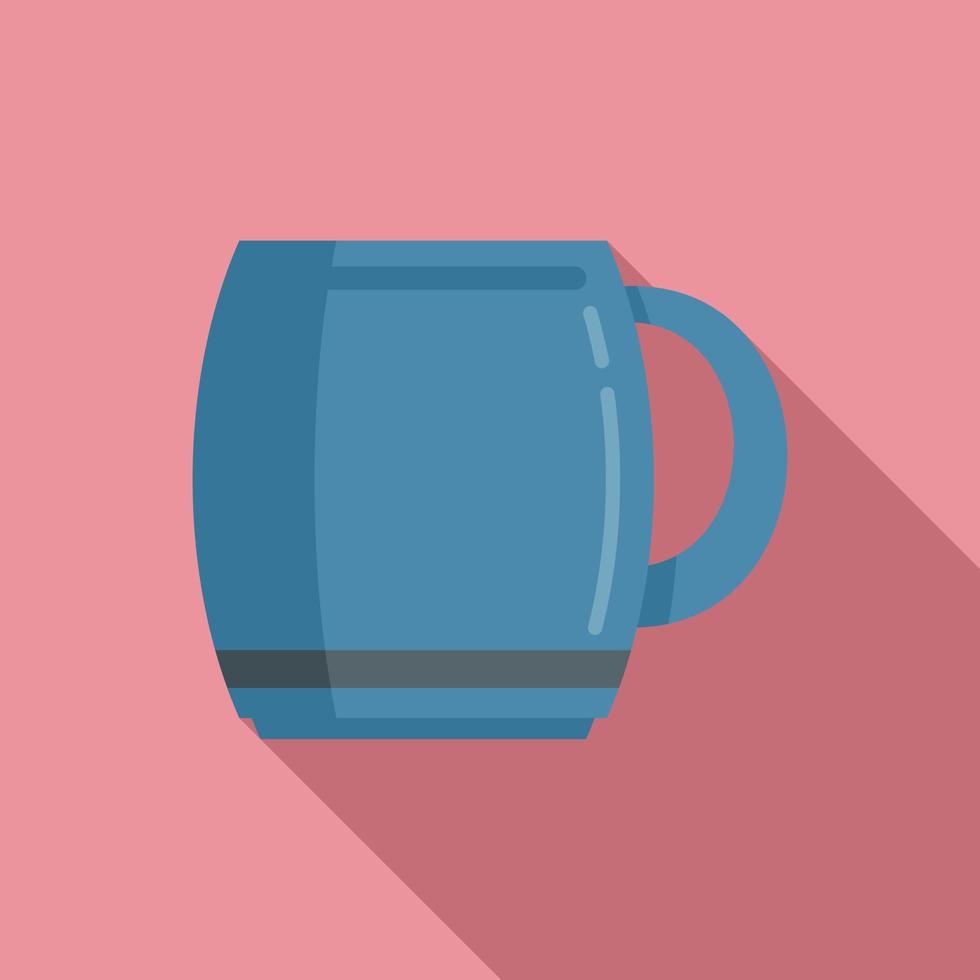 Mug icon flat vector. Coffee cup vector