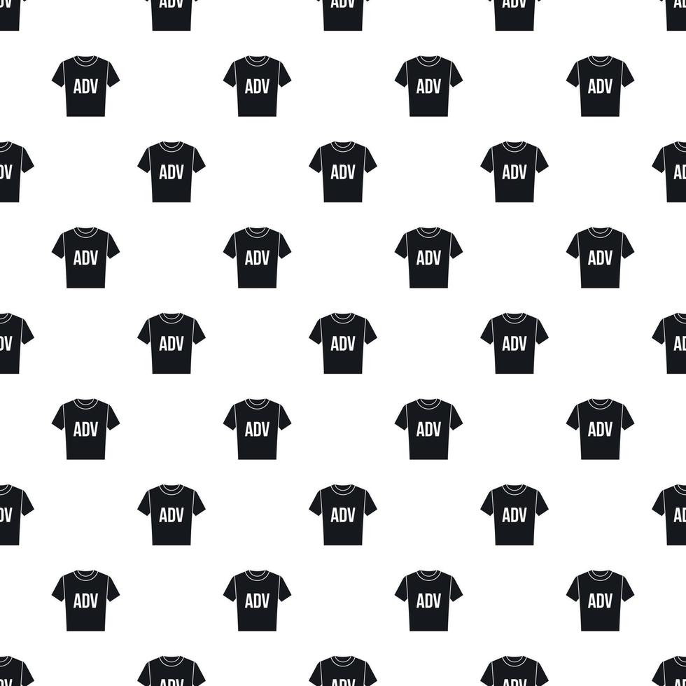 Shirt with ADV inscription pattern, simple style vector