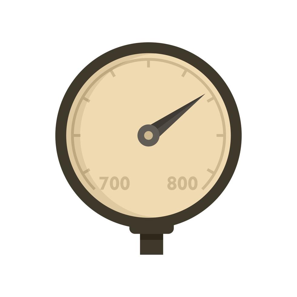 Gauge barometer icon flat isolated vector