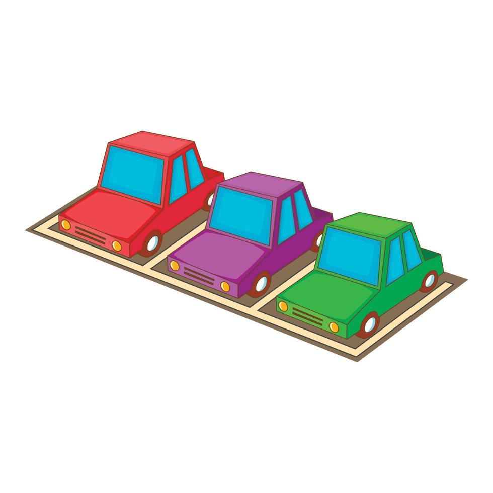 Parking icon, cartoon style vector
