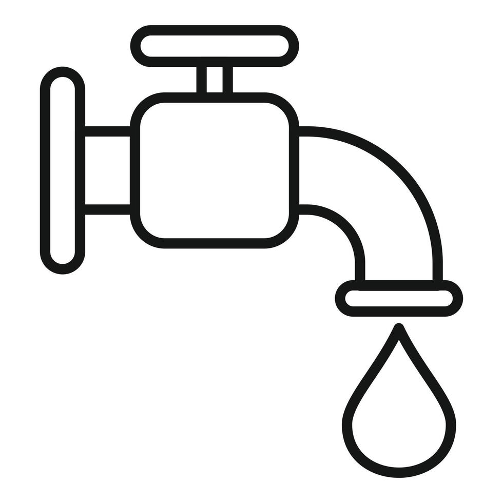 Petrol tap icon outline vector. Global disaster vector