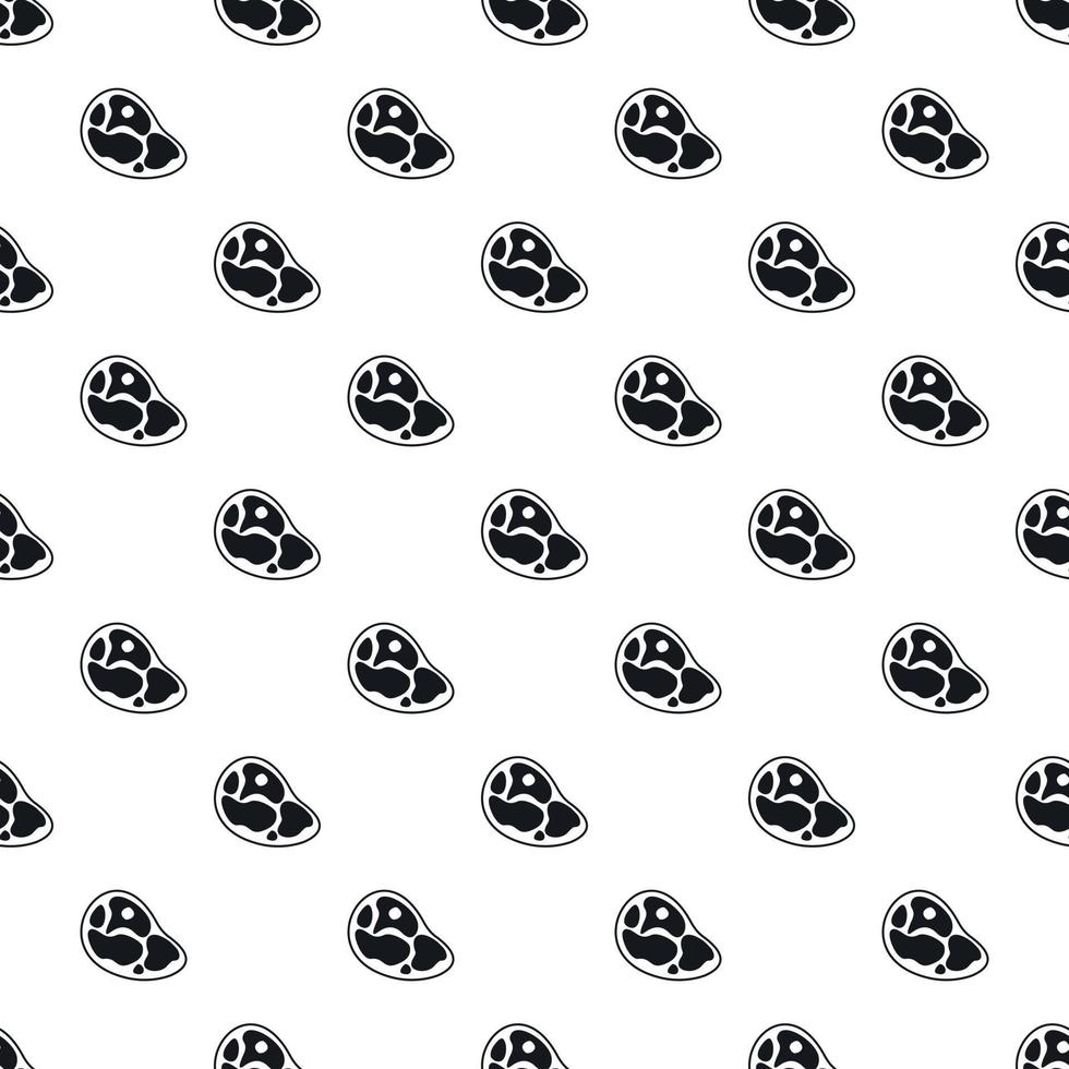 Marble beef steak pattern, simple style vector