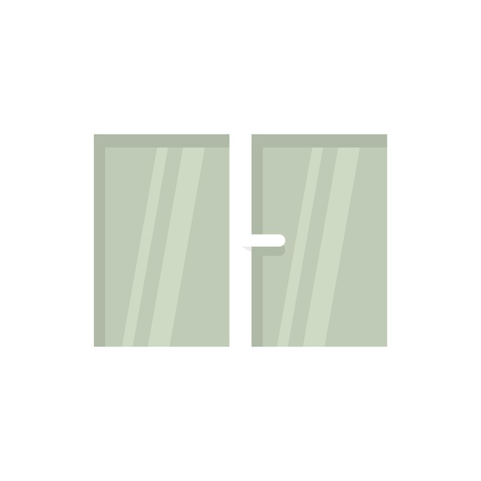 Plastic window installation icon flat isolated vector