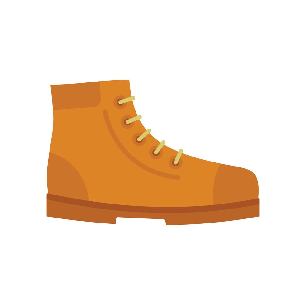 Hiking boot icon flat isolated vector