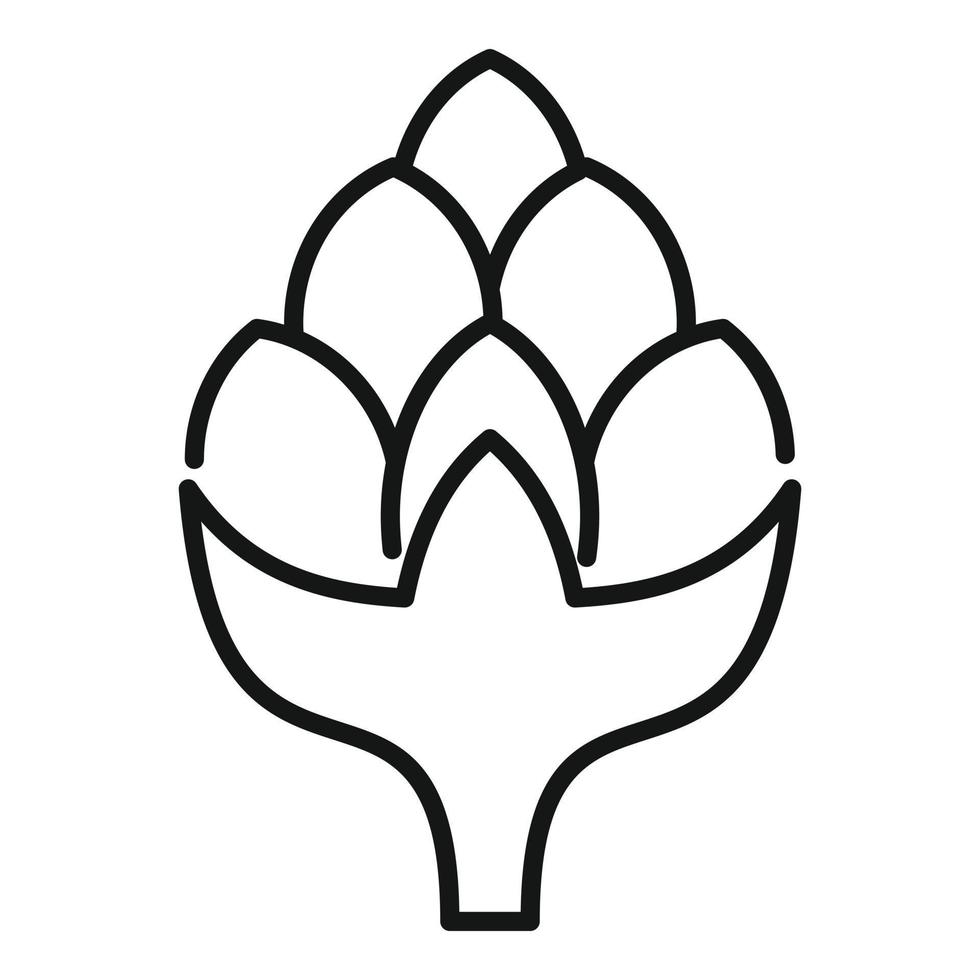 Leaf artichoke icon outline vector. Food plant vector