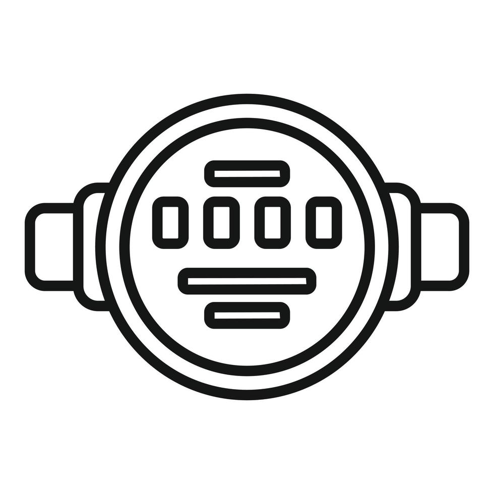Water counter icon outline vector. Sewerage pipeline vector