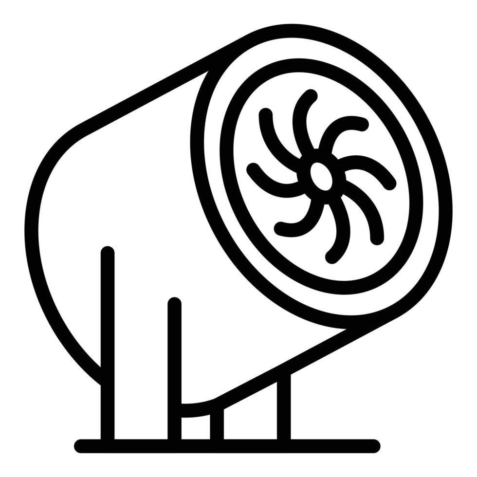 Fan heater icon outline vector. Home construction vector