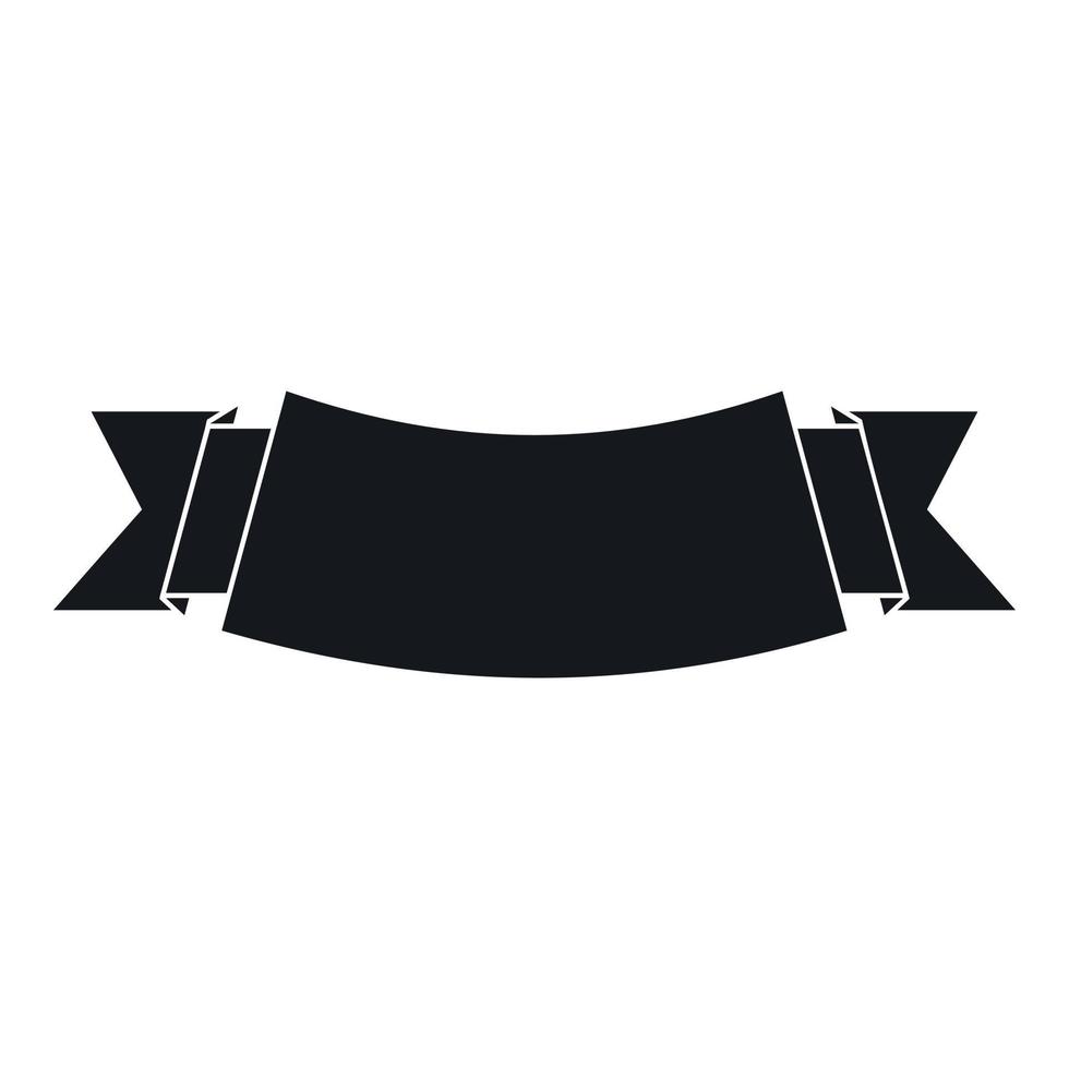 icono de banner negro, estilo simple vector