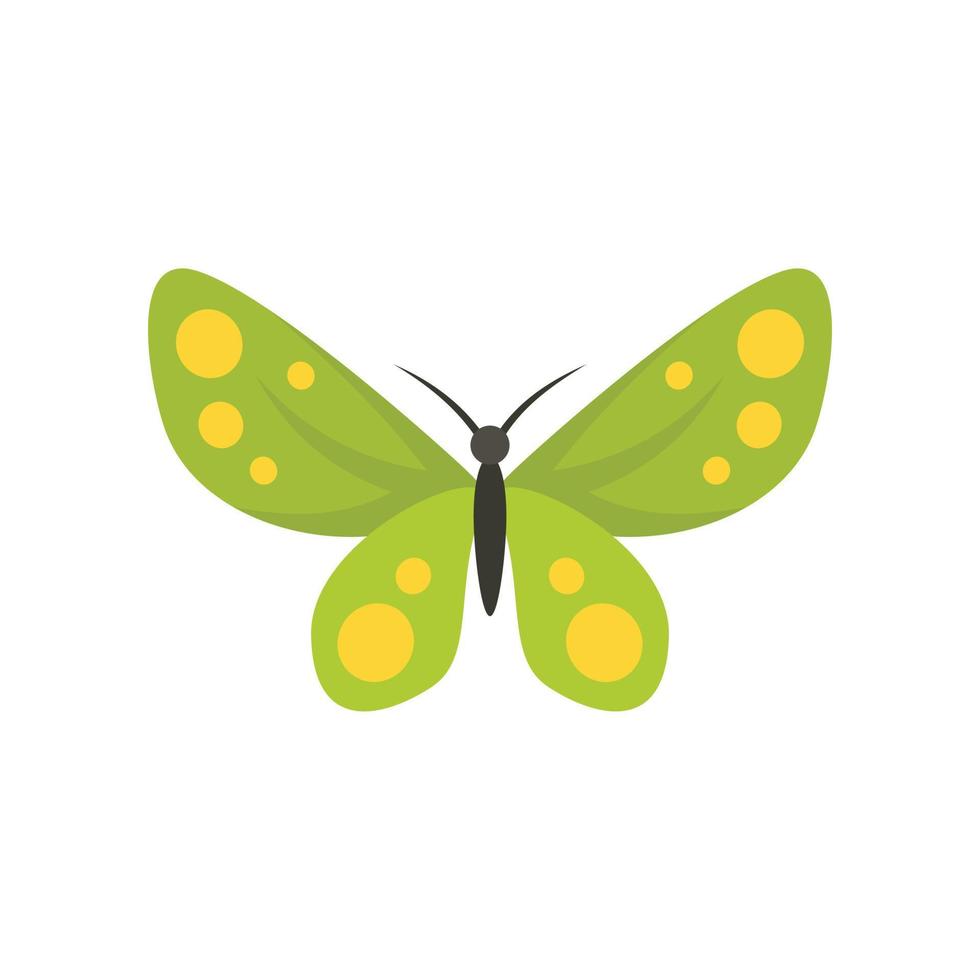 Plant butterfly icon flat isolated vector